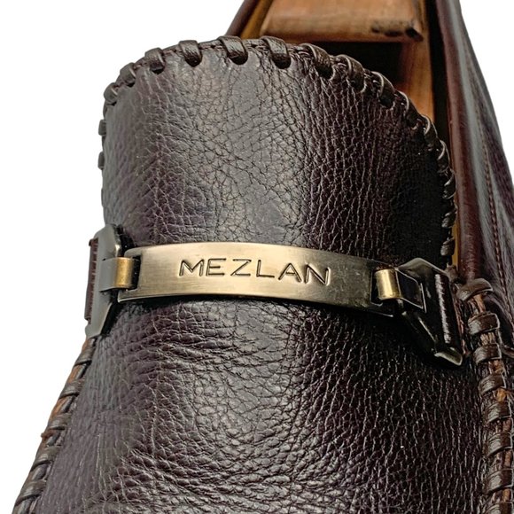 MEZLAN Avalanche‎ Brown Leather Bit Whipstich Loafers - Picture 12 of 12